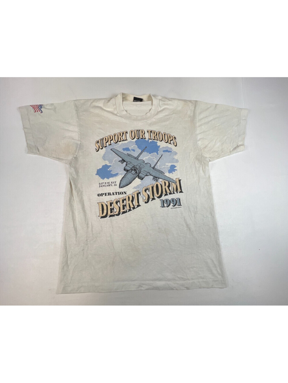Vintage 1991 Screen Stars Best Made In USA Desert Storm T-Shirt Men Large